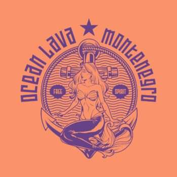 Pamučna majica Ženska Ocean Lava Narandžasta Sirena - Image 2