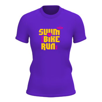 Pamučna majica Ženska Ocean Lava Ljubicasta Swim Bike Run