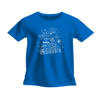 Pamučna majica Dječija Ocean Lava Plava