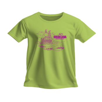 Pamučna majica Dječija Ocean Lava Zelena