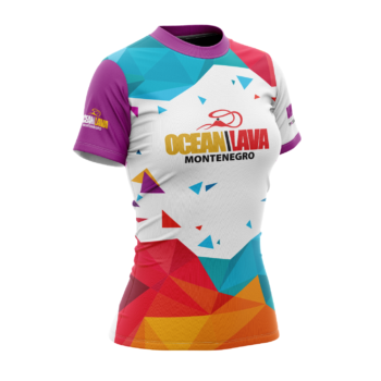 AEROSKIN Tehnička majica Ženska Ocean Lava Bijelo Roza