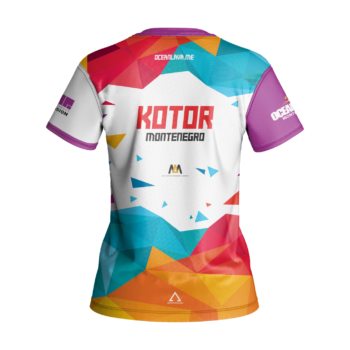 AEROSKIN Tehnička majica Ženska Ocean Lava Bijelo Roza - Image 2