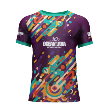 AEROSKIN Tehnička majica Muška Ocean Lava Ljubicasto Zelena