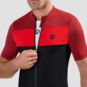 Rogelli Biciklistička majica SS Core Block, crna/bordo/crvena - Image 5