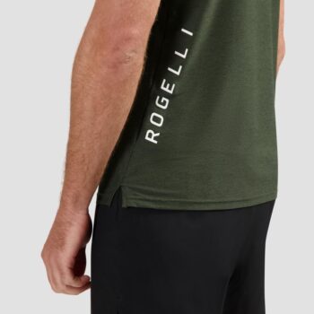 Rogelli Majica za trčanje Essential, maslinasto zelena - Image 6
