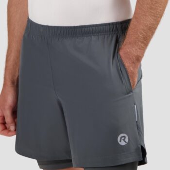 Rogelli Trkački šorts 2-u-1 Essential, sivi - Image 5
