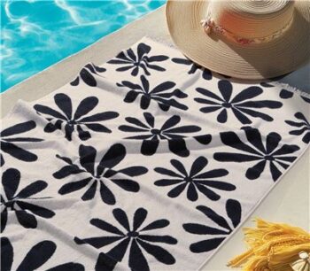 Nef-Nef Peškir za plažu AMALFI crno - bijeli - Image 2