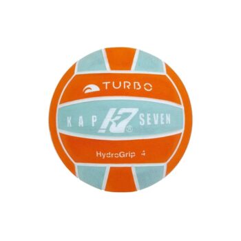 Turbo Vaterpolo lopta KAP7 Aqua Sky Hydrogrip narandžasto/nebesko plava - veličina 4