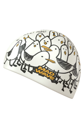 MAD WAVE Silikonska kapa seagulls - White - Image 3