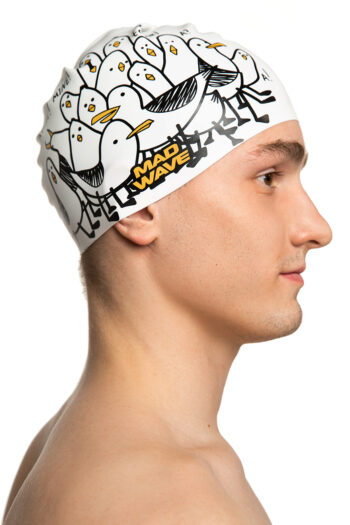 MAD WAVE Silikonska kapa seagulls - White - Image 4