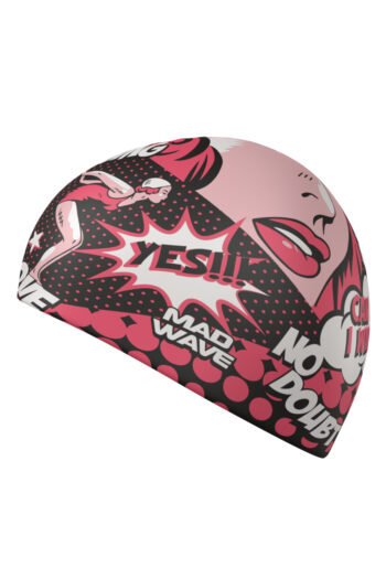 MAD WAVE Silikonska kapa za plivanje pop-art - Red - Image 3
