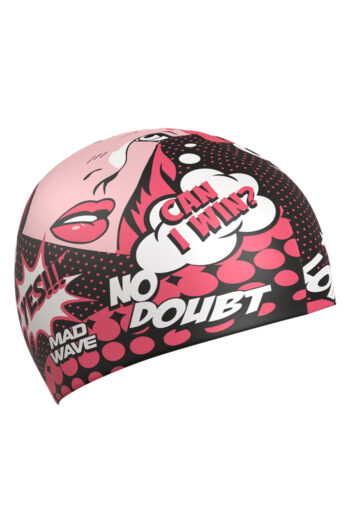 MAD WAVE Silikonska kapa za plivanje pop-art - Red