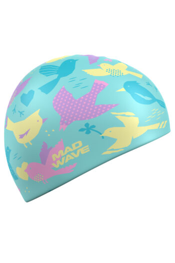 MAD WAVE Silikonska kapa za plivanje Birds - azure - Image 2