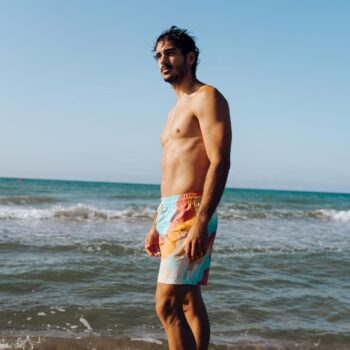 Turbo Muški šorts Turbo Ondes Flower narandžasti - Image 9