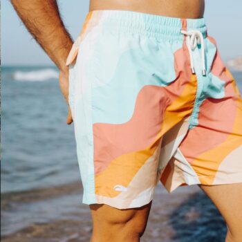 Turbo Muški šorts Turbo Ondes Flower narandžasti - Image 3