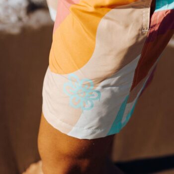 Turbo Muški šorts Turbo Ondes Flower narandžasti - Image 5