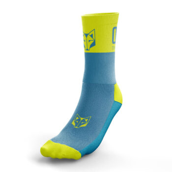 OTSO Srednje multisport čarape - light Blue & fluo Yellow