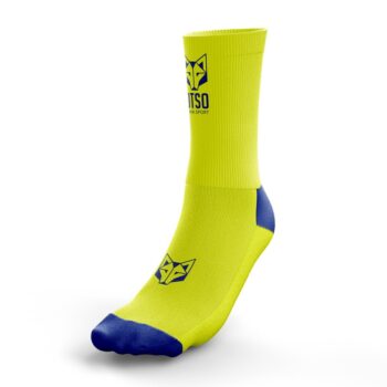 OTSO Srednje multisport čarape - fluo Yellow & electric Blue