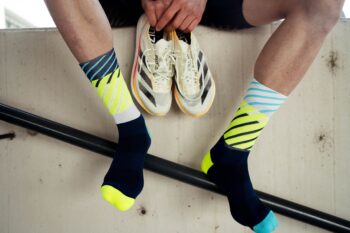 INCYLENCE čarape RUNNING DIAGONALS NAVY/CANARY - Image 3