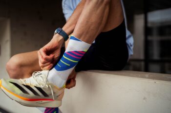 INCYLENCE čarape RUNNING LADDERS WHITE/CANARY - Image 3