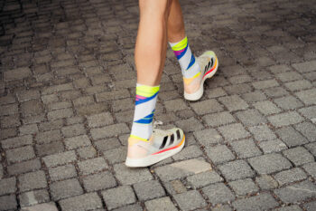 INCYLENCE čarape RUNNING LADDERS WHITE/CANARY - Image 5