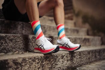 INCYLENCE čarape RUNNING LOOPS WHITE/BLUE/INFERNO - Image 4