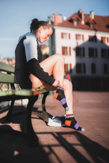 INCYLENCE čarape RUNNING DISRUPTS SHORT BLACK/INFERNO - Image 3