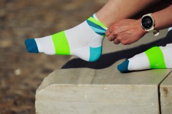 INCYLENCE čarape RUNNING LOOPS SHORT WHITE/GREEN - Image 3