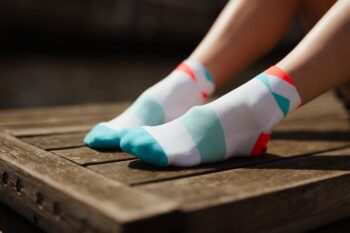 INCYLENCE čarape RUNNING PEAKS SHORT CYAN/INFERNO - Image 4