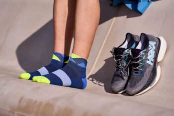 INCYLENCE čarape RUNNING PEAKS SHORT NAVY BLUE/CANARY - Image 4