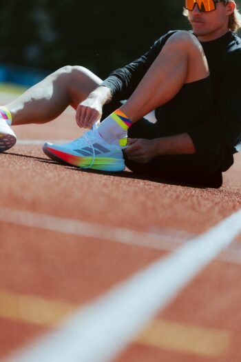 INCYLENCE čarape ULTRALIGHT STRIDES SHORT WHITE/CANARY - Image 4