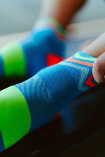 INCYLENCE Čarape ultralight waves short cyan Green - Image 3