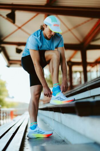 INCYLENCE Čarape ultralight waves short cyan Green - Image 5