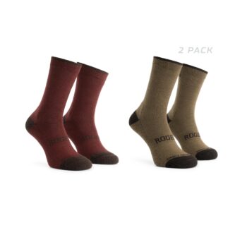 Rogelli Biciklističke Čarape Vuna Merino, 2 Para, Bordo/Braon 36-39 - Image 2