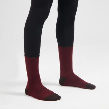 Rogelli Biciklističke Čarape Vuna Merino, 2 Para, Bordo/Braon 36-39 - Image 5