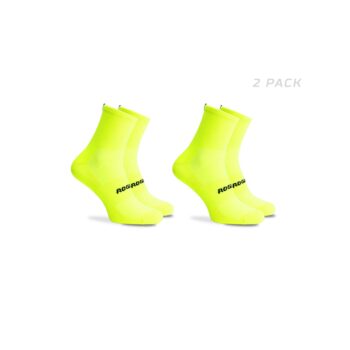 Rogelli Biciklističke Čarape Essential, 2 Para, Fluo-Žute 40-43 - Image 2