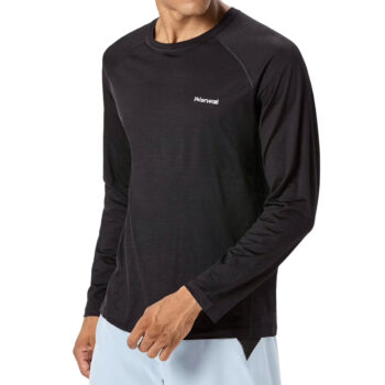 NNormal Majica men's merino long sleeve T-SHIRT Black - Image 4