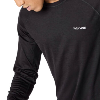 NNormal Majica men's merino long sleeve T-SHIRT Black - Image 2