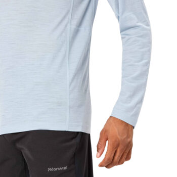 NNormal Majica men's merino long sleeve Muska Blue - Image 4