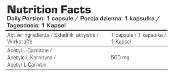 7Nutrition ACETTYL L-CARNITINE 500MG 90 KAPSULA - Image 2