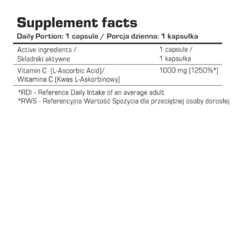 7Nutrition VITAMIN C 1000MG 90 VEGE CPS - Image 2